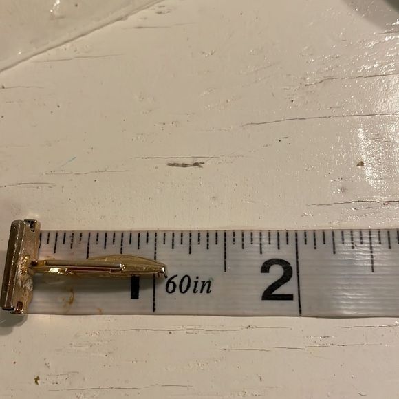 Vintage MCM 1952 mixed metal 3D gold tone whale back trolley car cuff links - Picture 14 of 15